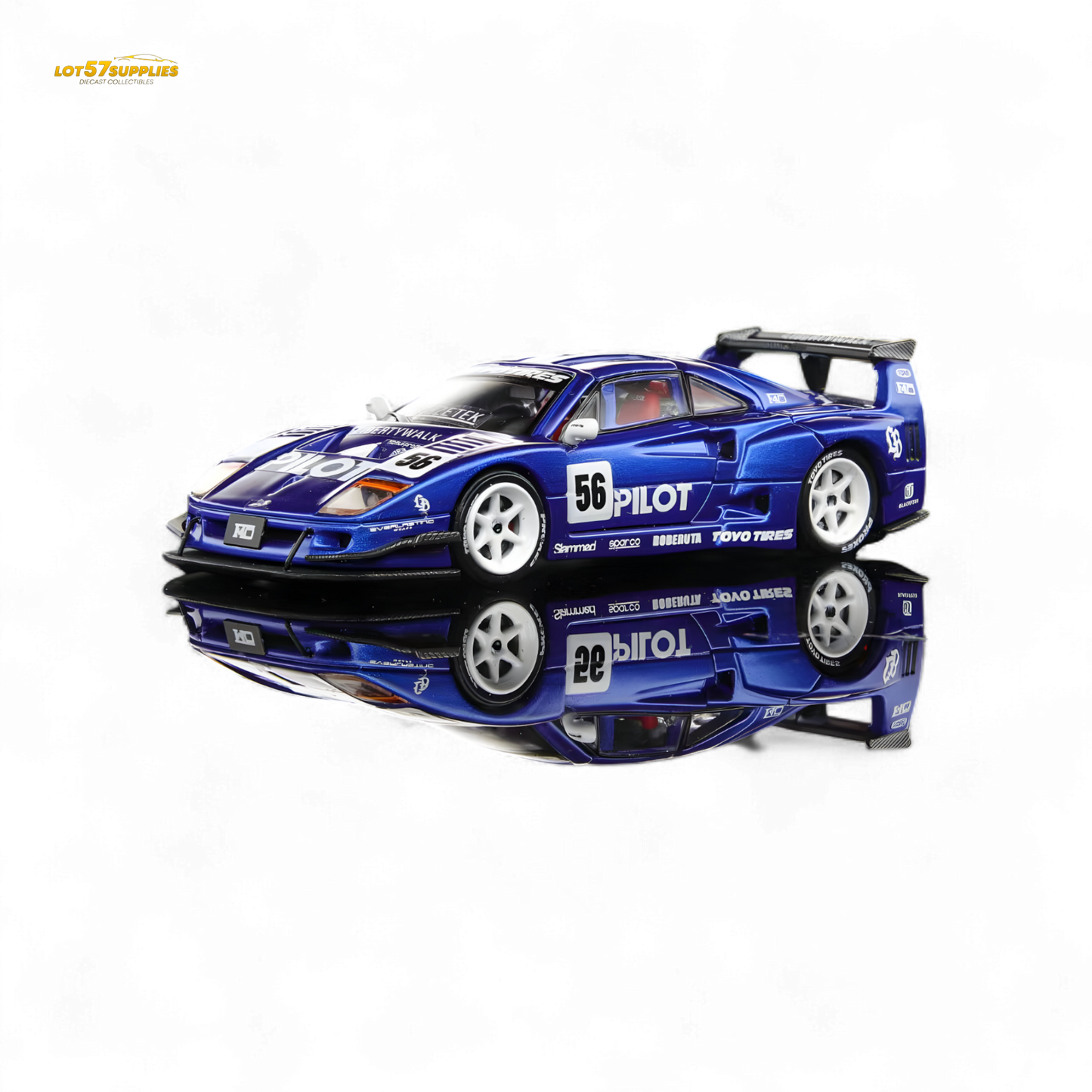 Demon King Auto Ferrari F40 LB-Works Wide-Body PILOT Livery 1:64
