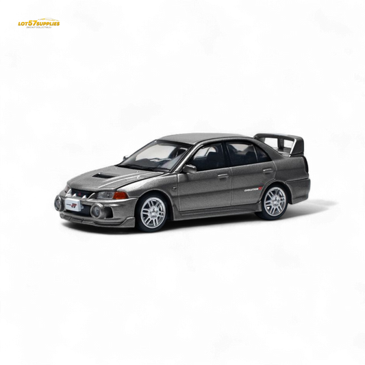 (Pre-Order) PopRace Mitsubishi Lancer Evolution IV Dark Grey 1:64