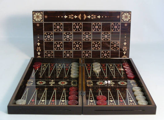 Backgammon- Floral Decoupage Backgammon