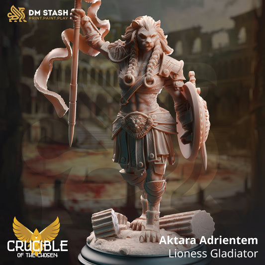 Aktara Adrientem, Lioness Gladiator (Female Leonin Fighter)