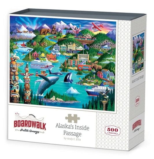 Alaska's Inside Passage 500 Piece Jigsaw Puzzle by Boardwalk Puzzle Company