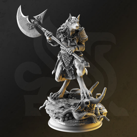 Ariana Grey, the Wolf Queen (Female Werewolf Barbarian)