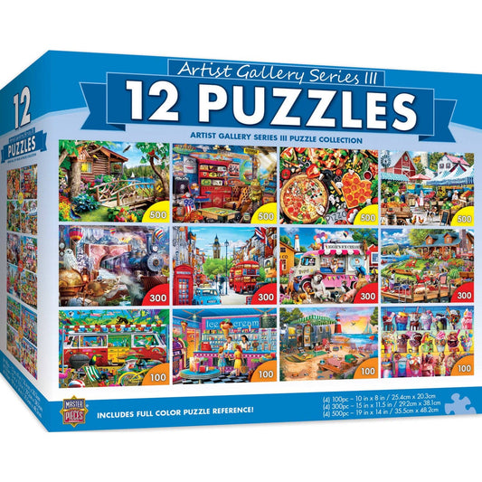 Artist Gallery Jigsaw Puzzle Collection Series 3 - 12 Pack | Masterpieces Puzzles