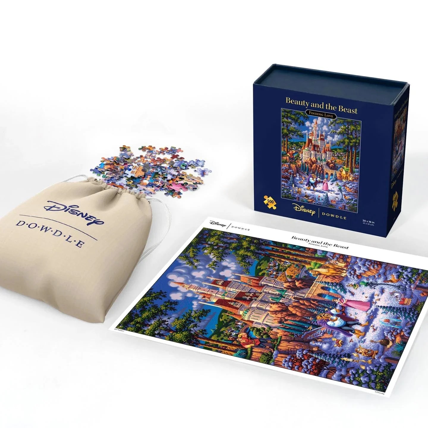 Beauty and the Beast Finding Love 500 Piece Jigsaw Puzzle by Dowdle and Disney