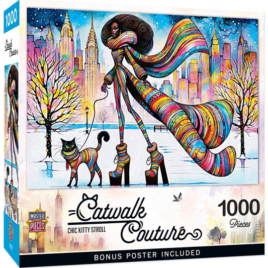 Catwalk Couture - Chic Kitty Stroll 1000 Piece Jigsaw Puzzle by Masterpieces Puzzles