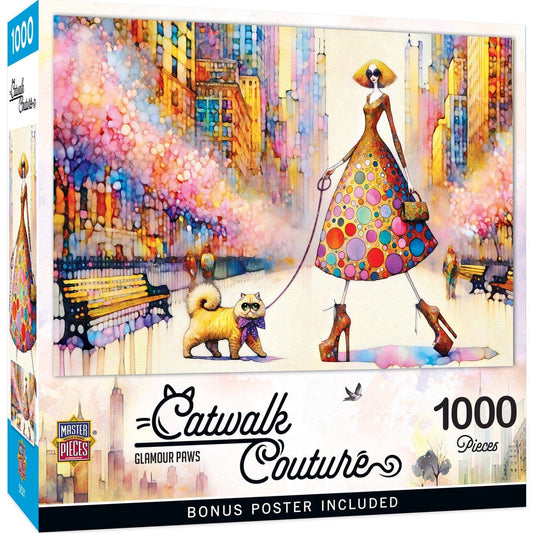 Catwalk Couture - Glamour Paws 1000 Piece Jigsaw Puzzle by Masterpieces Puzzles