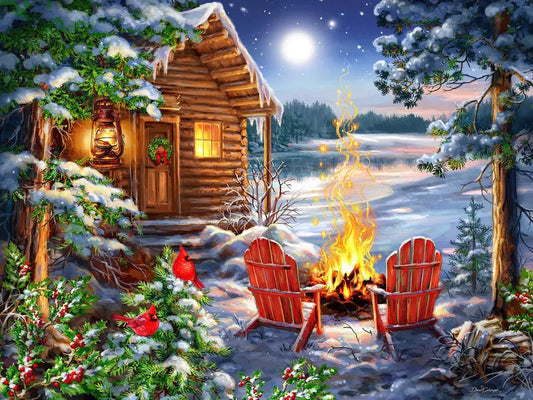 Christmas Cabin 500 Piece Jigsaw Puzzle by Springbok Puzzles