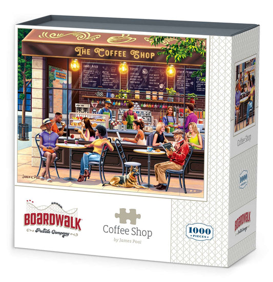 Coffee Shop 1000 Piece Jigsaw Puzzle by Boardwalk Puzzle Company