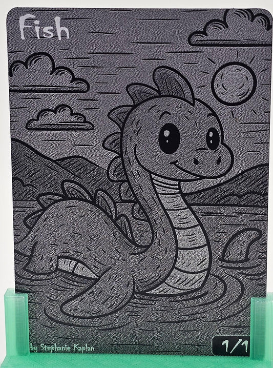 Cute Nessie Metal Token