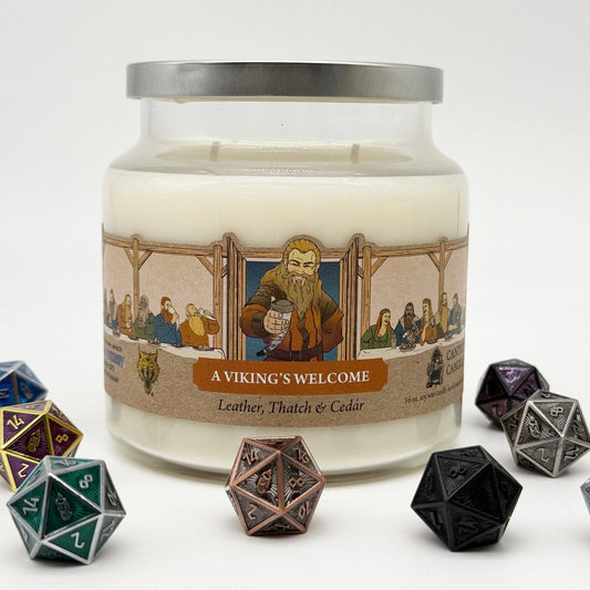 Cantrip Candles - A Viking's Welcome (16 oz Glass Candle)