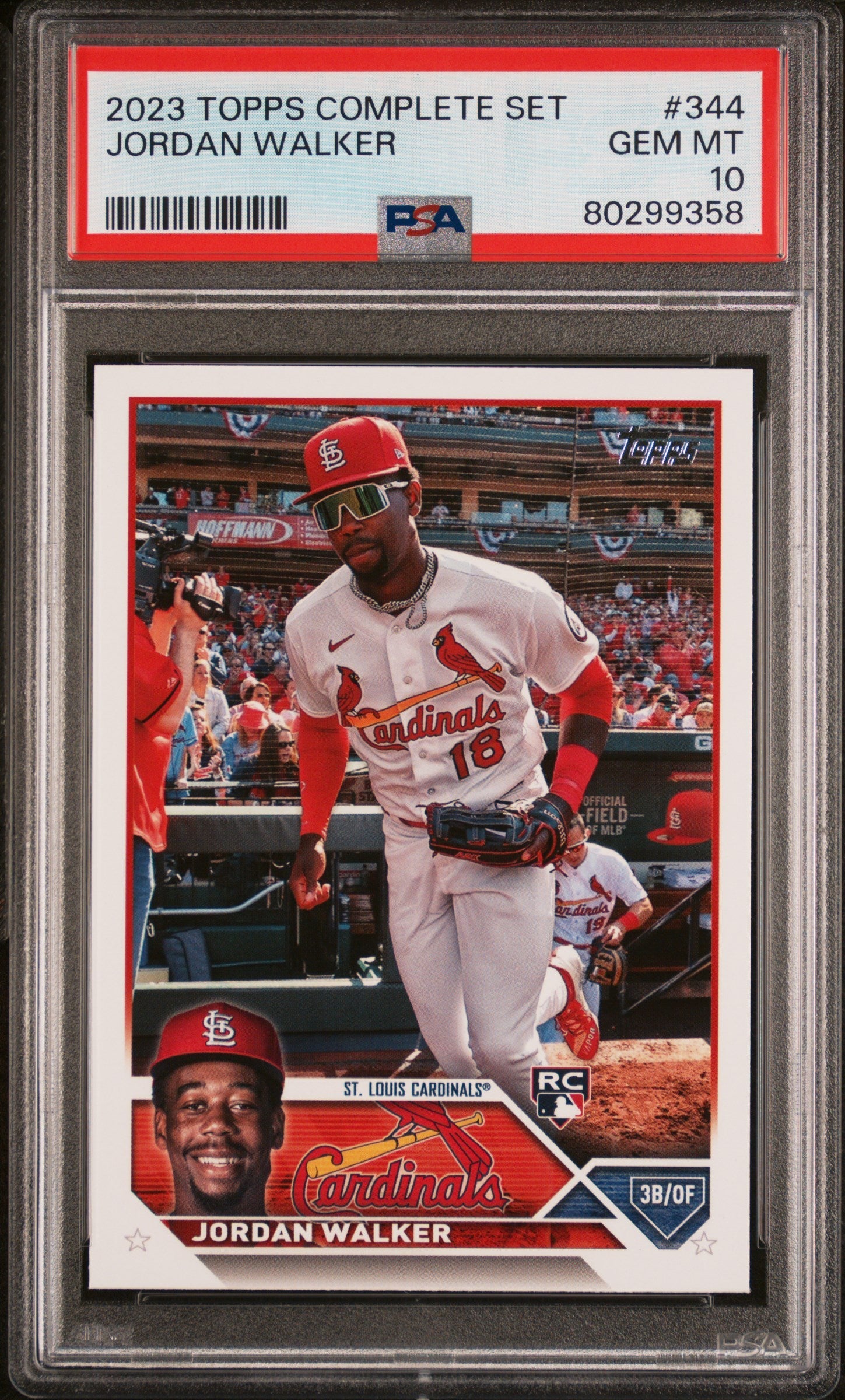 Graded 2023 Topps Complete Set Jordan Walker #344 Rookie RC