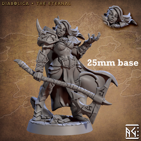 Diabolica the Eternal (Female Tiefling Barbarian)