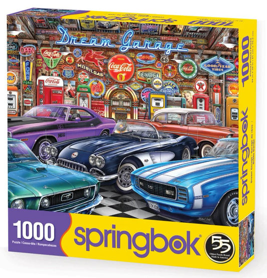 Dream Garage 1000 Piece Jigsaw Puzzle by Springbok Puzzles - Classic Car Puzzle