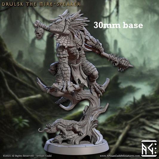 Drulsk, the Mire-Speaker (Male Lizardfolk Druid)