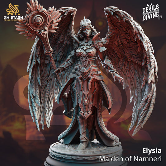 Elysia, Maiden of Namneri (Female Angel Cleric)