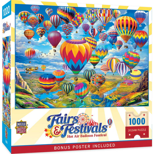 Fairs & Festivals - Hot Air Balloon Festival 1000 Piece Puzzle by Masterpieces