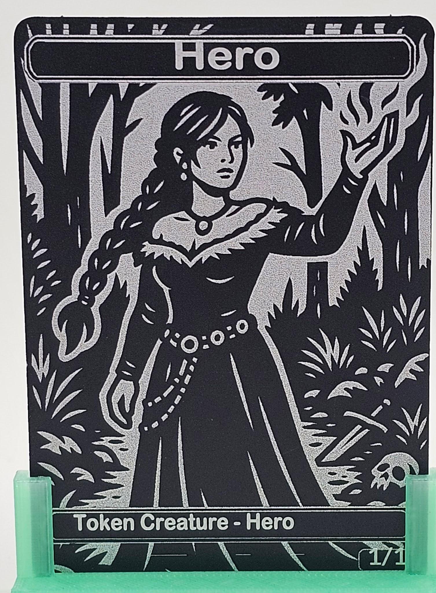 Female sorceress Metal Token