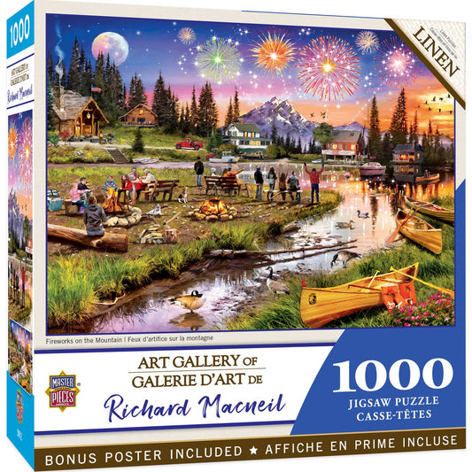 Fireworks on the Mountain Art Gallery - 1000 Piece Puzzle by Masterpieces Puzzles