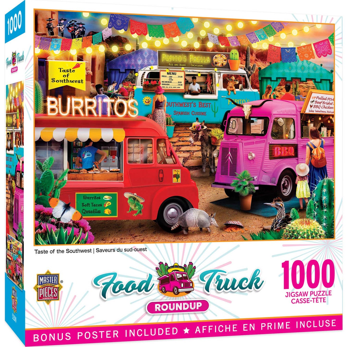 Food Truck Roundup Taste of the Southwest 1000 Piece Puzzle by Masterpieces Puzzles