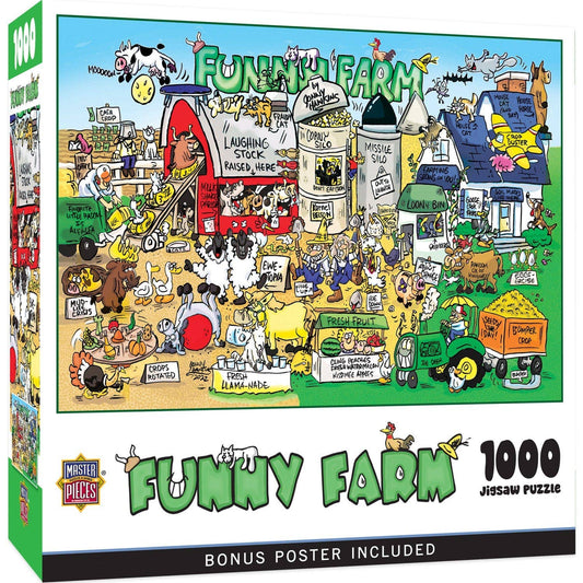 Funny Farm 1000 Piece Jigsaw Puzzle by Masterpieces Puzzles