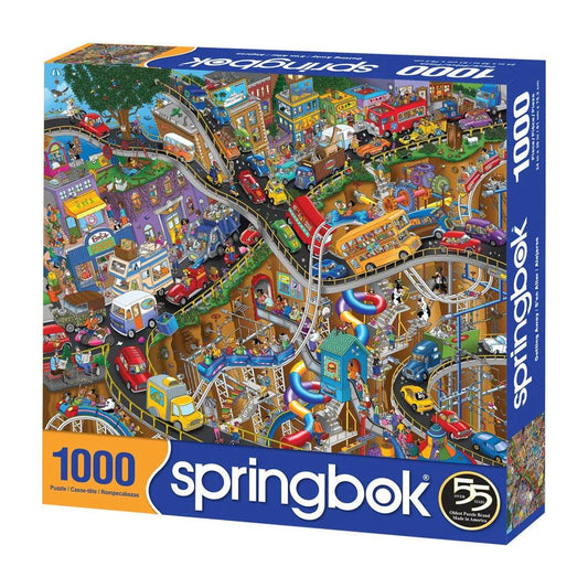 Getting Away 1000 Piece Jigsaw Puzzle by Springbok Puzzles - Wacky Rush Hour Fun