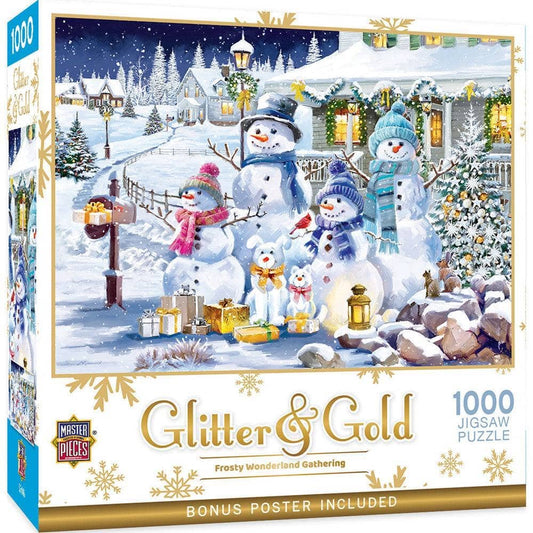 Glitter & Gold - Frosty Wonderland Gathering 1000 Piece Jigsaw Puzzle | Masterpieces Puzzles