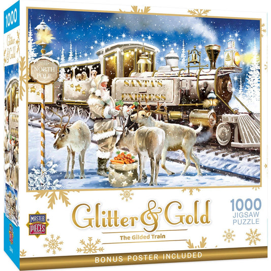 Glitter & Gold - The Gilded Train 1000 Piece Jigsaw Puzzle | Masterpieces Puzzles