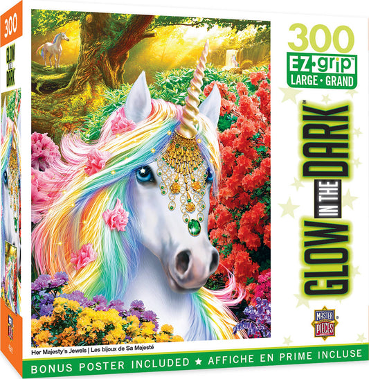 Glow in the Dark - Her Majesty's Jewels 300 Piece Puzzle by MasterPieces Puzzles