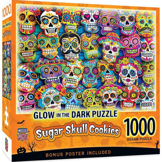 Glow in the Dark - Sugar Skull Cookies 1000 Piece Jigsaw Puzzle | Masterpieces Puzzles