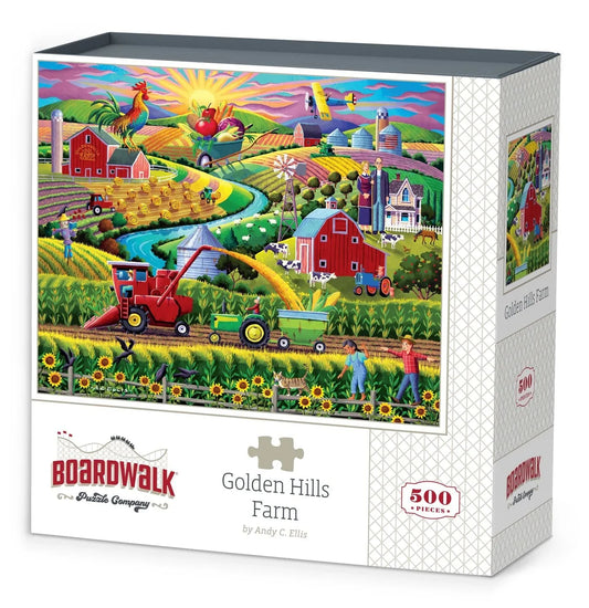 Golden Hills Farm 500 Piece Jigsaw Puzzle | Boardwalk Puzzles