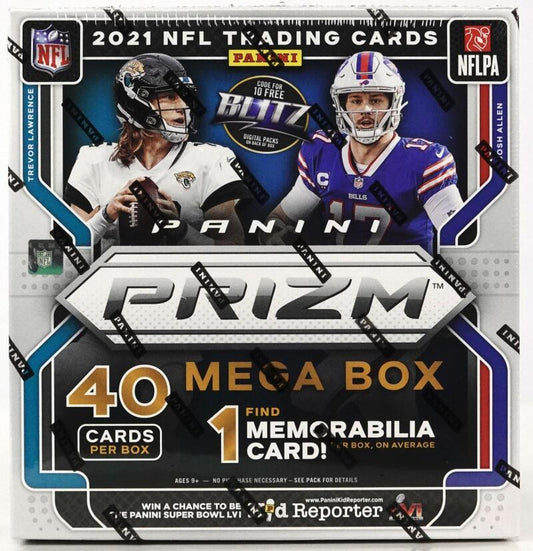 2021 Panini Prizm Football Neon Green Pulsar Mega Box