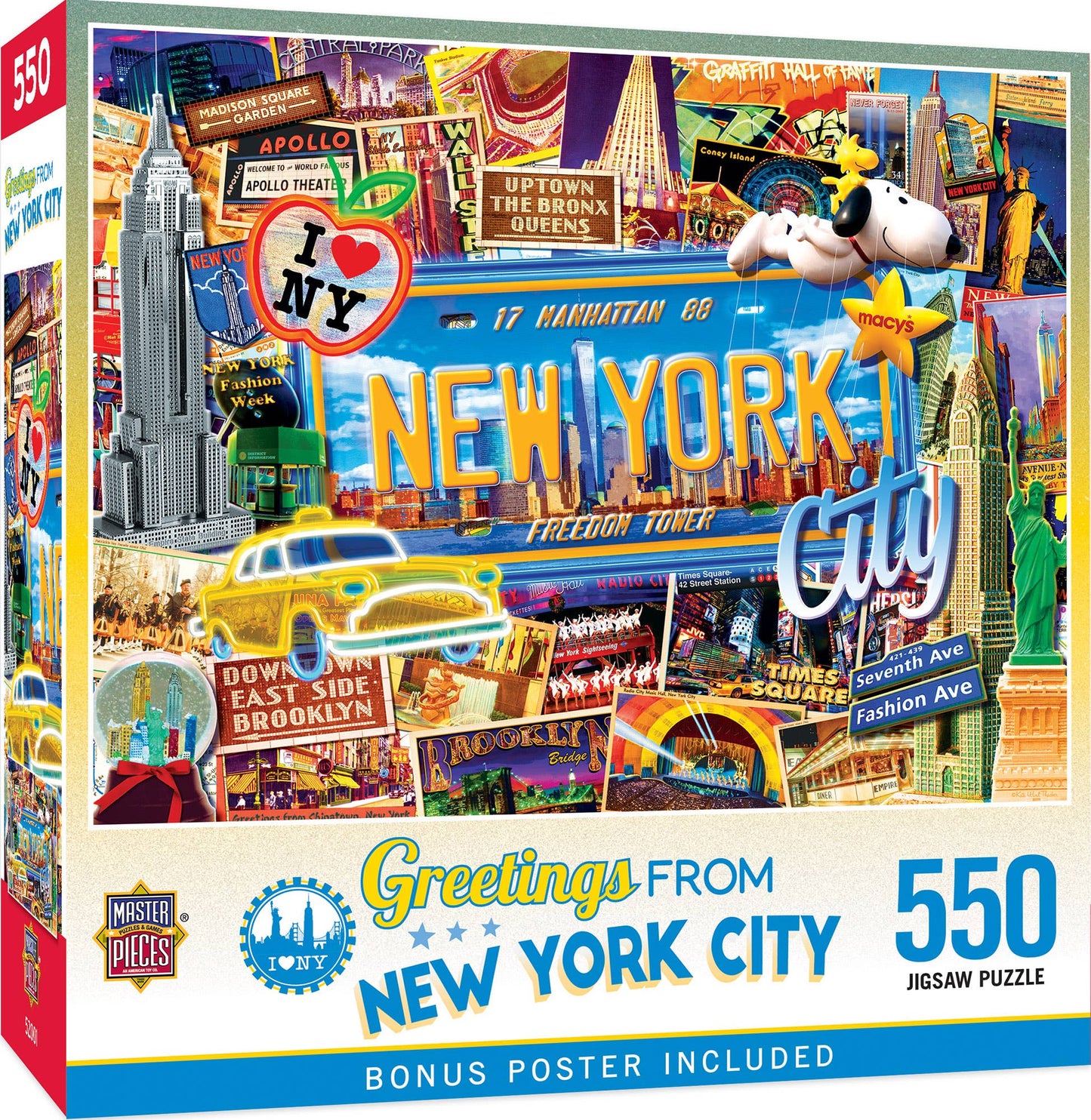 Greetings From New York - 550 Piece Jigsaw Puzzle by Masterpieces Puzzles