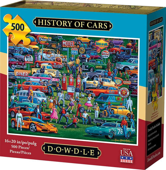 History of Cars 500 Piece Puzzle by Dowdle
