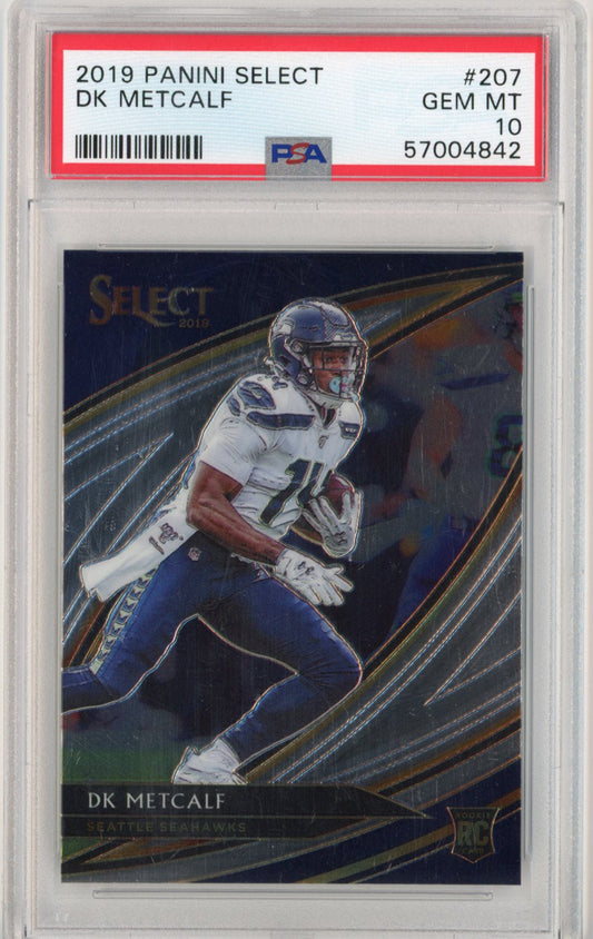 Graded 2019 Panini Select DK D.K. Metcalf #207 Field Level Rookie RC Football Card PSA 10 Gem Mint