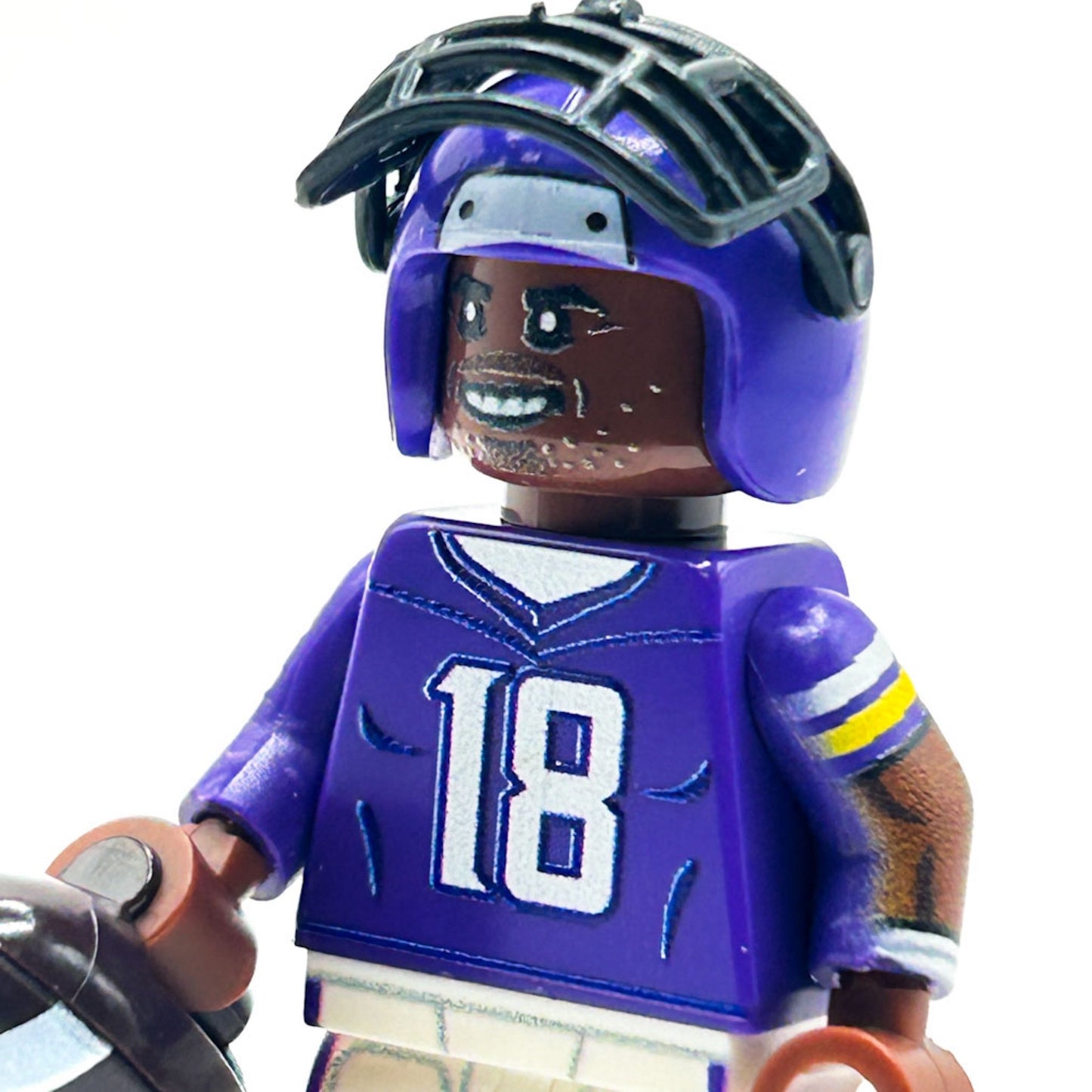 #18 WR Vikings Football Player Minifig