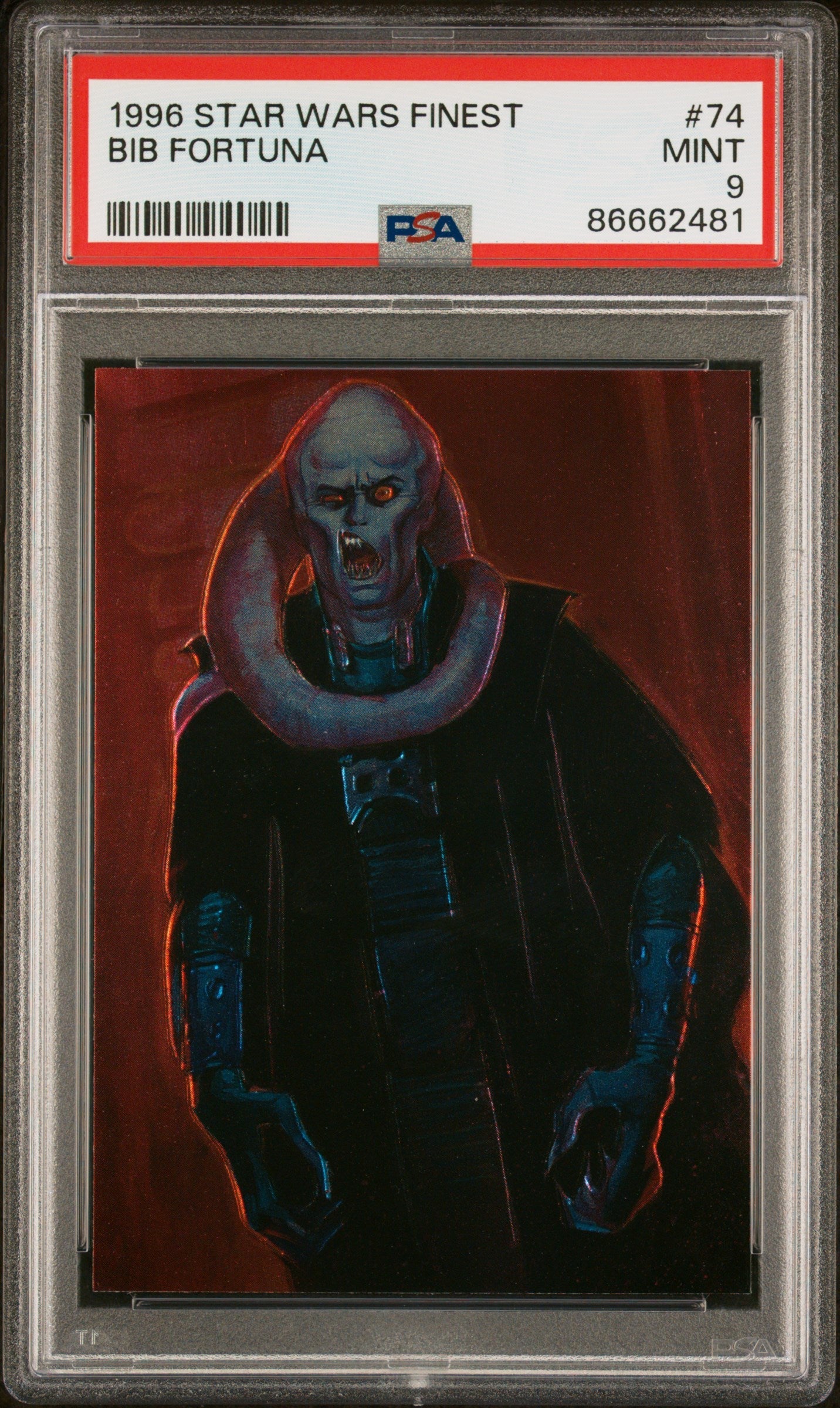 1996 STAR WARS FINEST BIB FORTUNA  #74 - PSA 9
