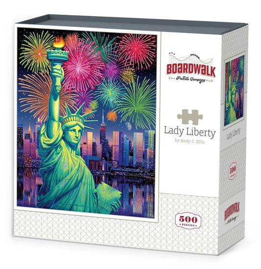 Lady Liberty 500 Piece Jigsaw Puzzle by Boardwalk Puzzle Company