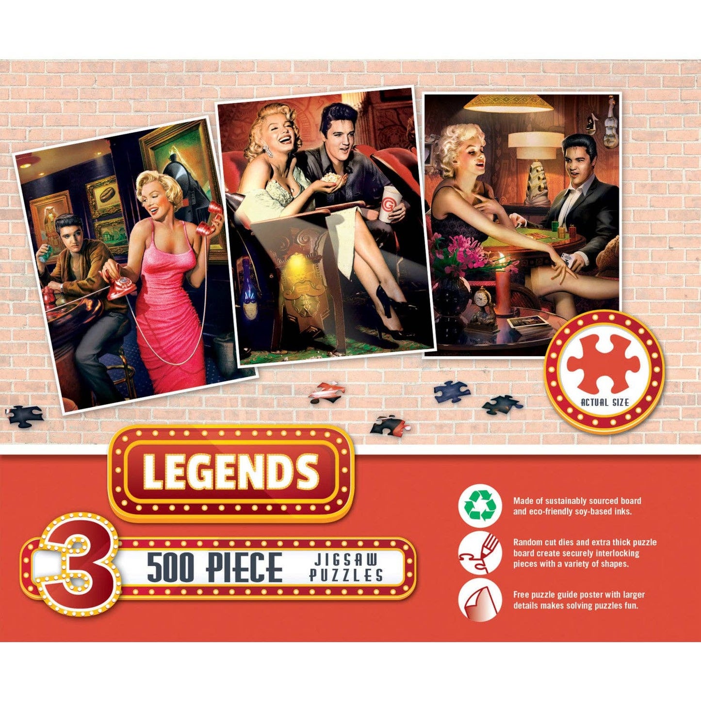 Legends - 500 Piece Jigsaw Puzzles 3 Pack | Masterpieces Puzzles