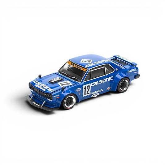 (Pre-Order) PopRace Skyline GT-R V8 Drift (Hakosuka) Calsonic Blue 1:64
