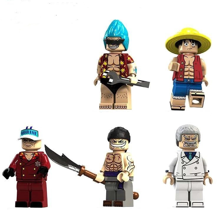 Straw Hat Pirate Captain Custom Minifig set