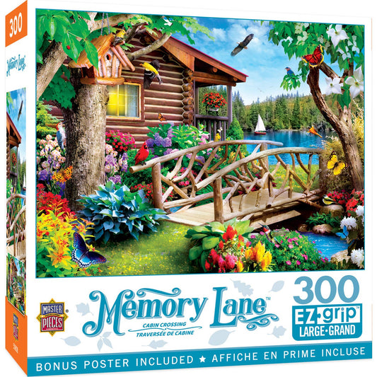 Memory Lane - Cabin Crossing 300 Piece EZ Grip Puzzle | Masterpieces Puzzles