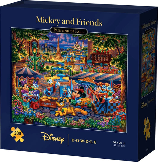 Mickey & Friends Painting in Paris 500 Piece Jigsaw Puzzle by Dowdle and Disney