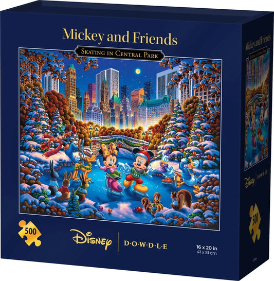 Mickey & Friends Skating in Central Park 500 Piece Puzzle by Disney and Dowdle
