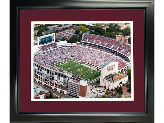 Framed Davis Wade Stadium Mississippi State Bulldogs 11"x14" NCAA Football Photo Professionally Matted