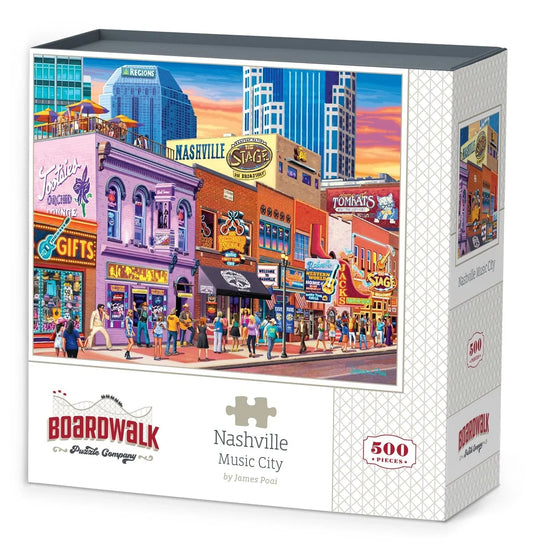 Nashville Music City 500 Piece Jigsaw Puzzle by Boardwalk Puzzle Company