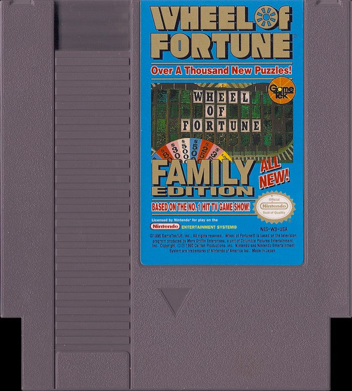 Loose NES Cart - Wheel of Fortune: Family Edition