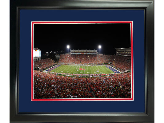 Framed Vaught Hemingway Stadium Ole Miss Rebels 11"x14" NCAA Football Photo Professionally Matted