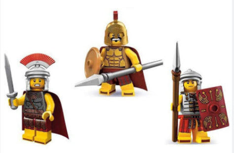 Spartan Warriors & Roman Commander Custom Minifig Set