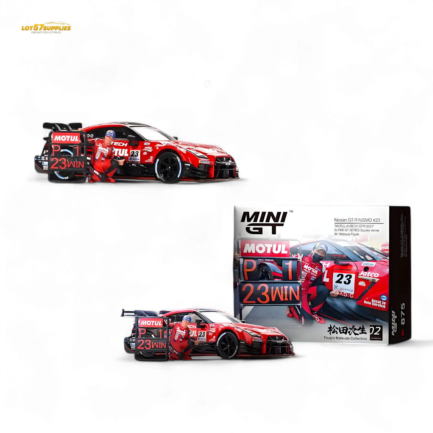 Mini-GT Nissan GT-R Nismo #23 Motul Autech 2021 1:64