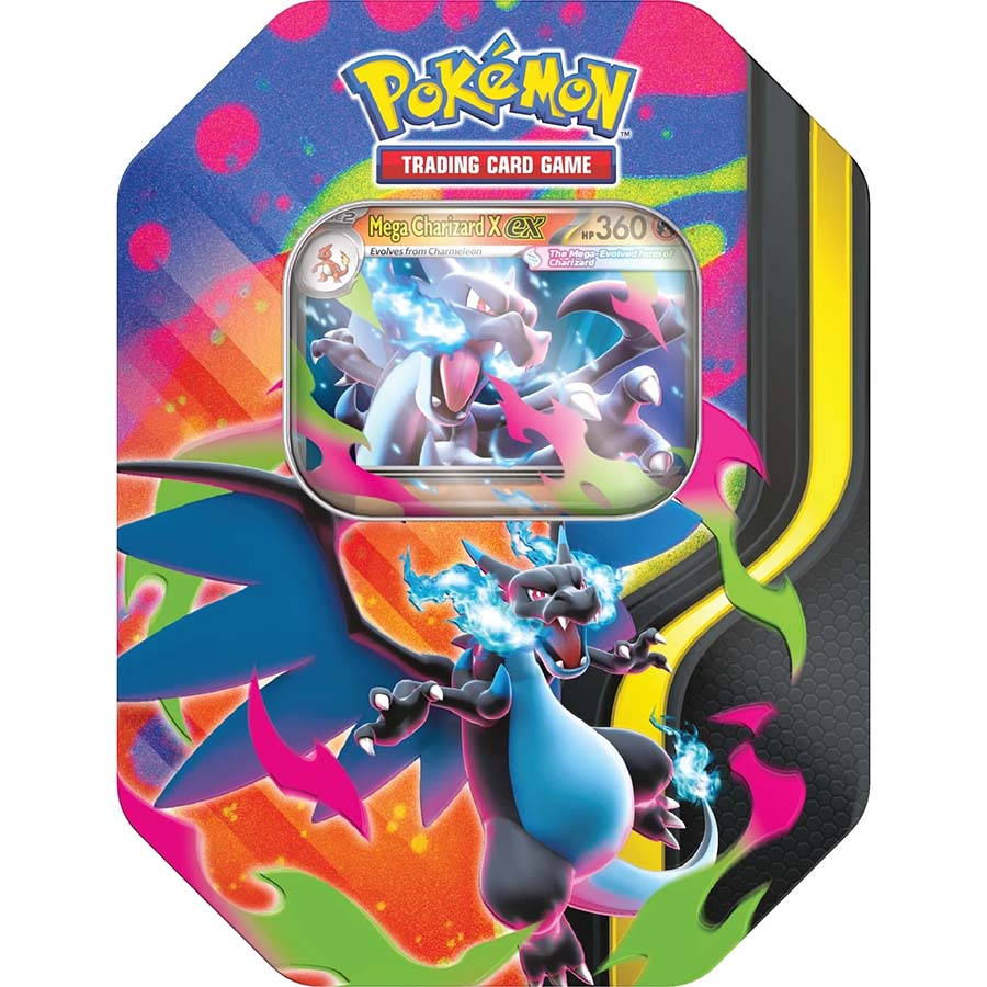 Pokemon TCG: Mega Charizard Tin (Styles May Vary)